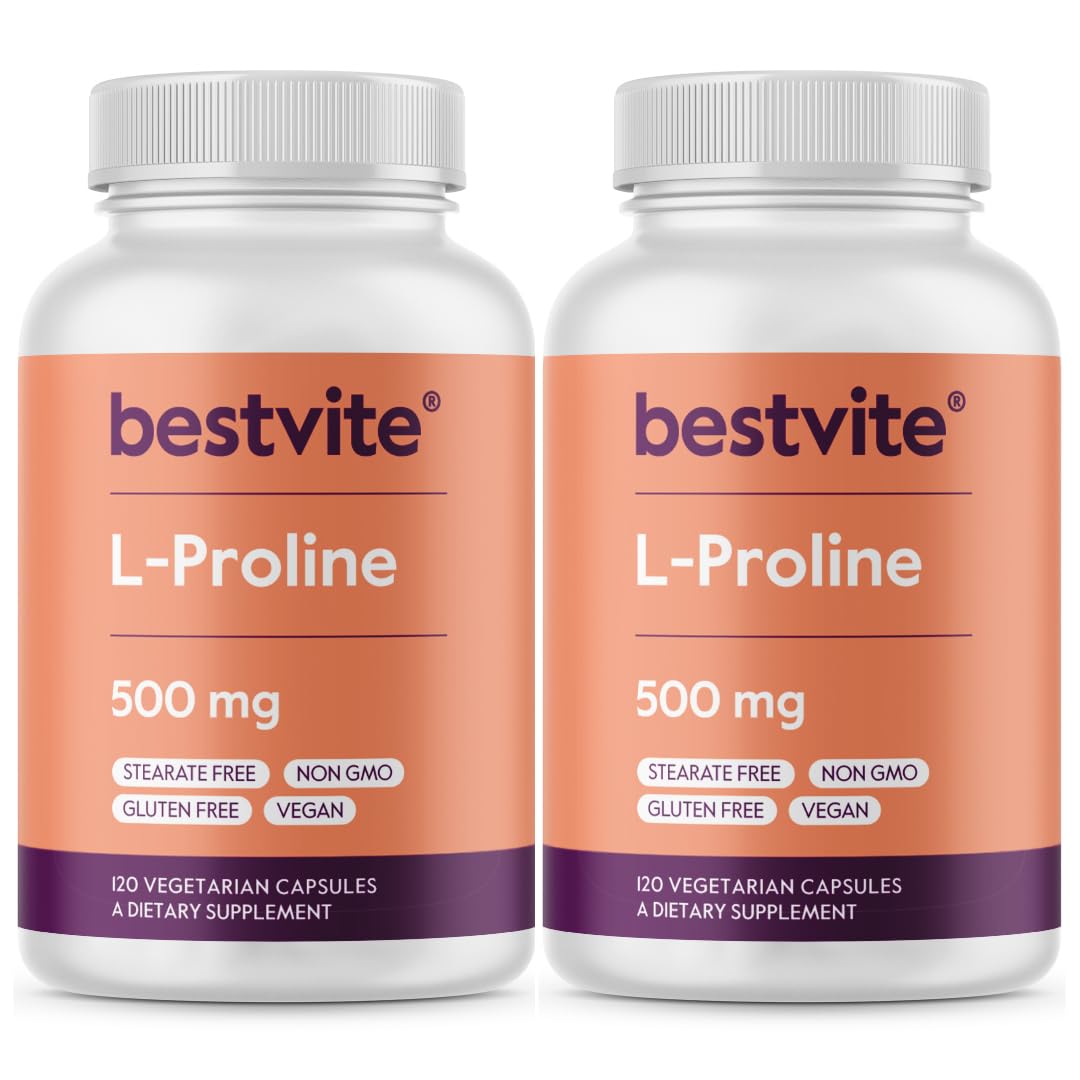 Amazon.com: BESTVITE L-Proline 500mg (240 Vegetarian Capsules